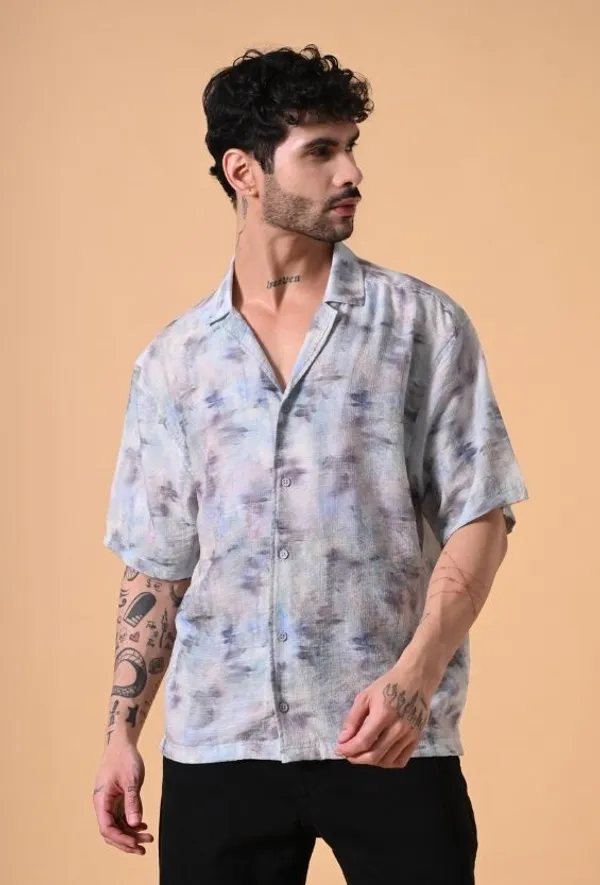 Ash_Blue_Abstract_Wash_Oversized_Summer_Shirt_For_Men