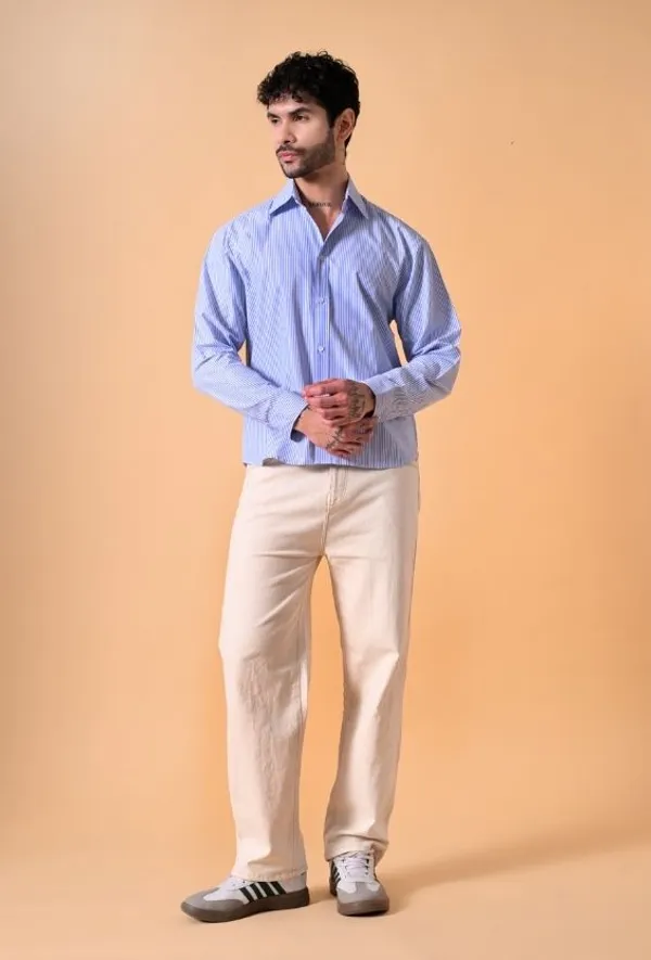 Blue_&_White_Striped_Cotton_Shirt_with_Back_Print_For_Men