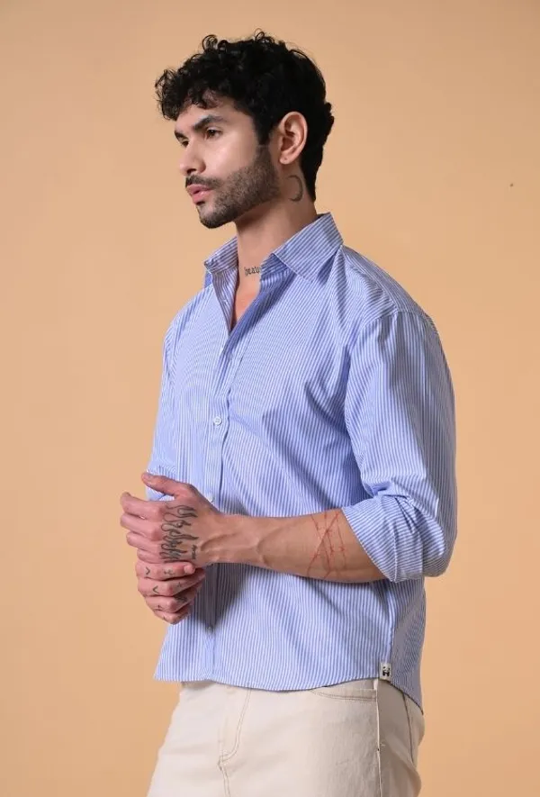 Blue_&_White_Striped_Cotton_Shirt_with_Back_Print_For_Men