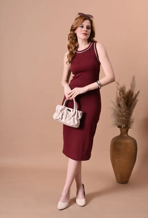 Wine_Cotton_Rib_Bodycon_Mini_Dress_For_Women