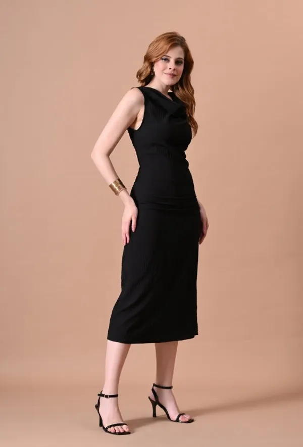 Black_Textured_Cowl_Neck_Mini_Dress_For_Women