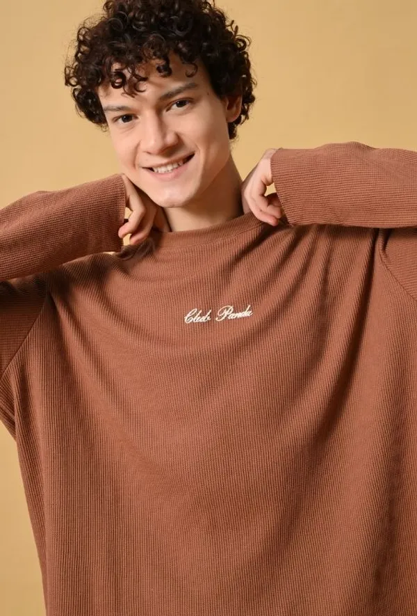 Mocha_Brown_Back_Print_Long_Sleeve_Waffle_T-Shirt