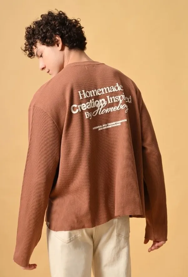 Mocha_Brown_Back_Print_Long_Sleeve_Waffle_T-Shirt