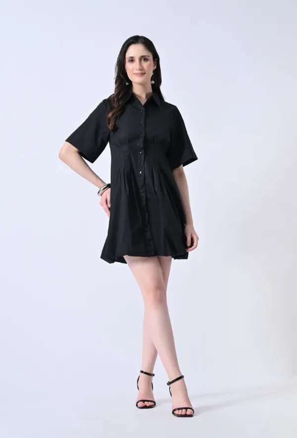 Black_Cotton_Shirt_Dress_For_Women