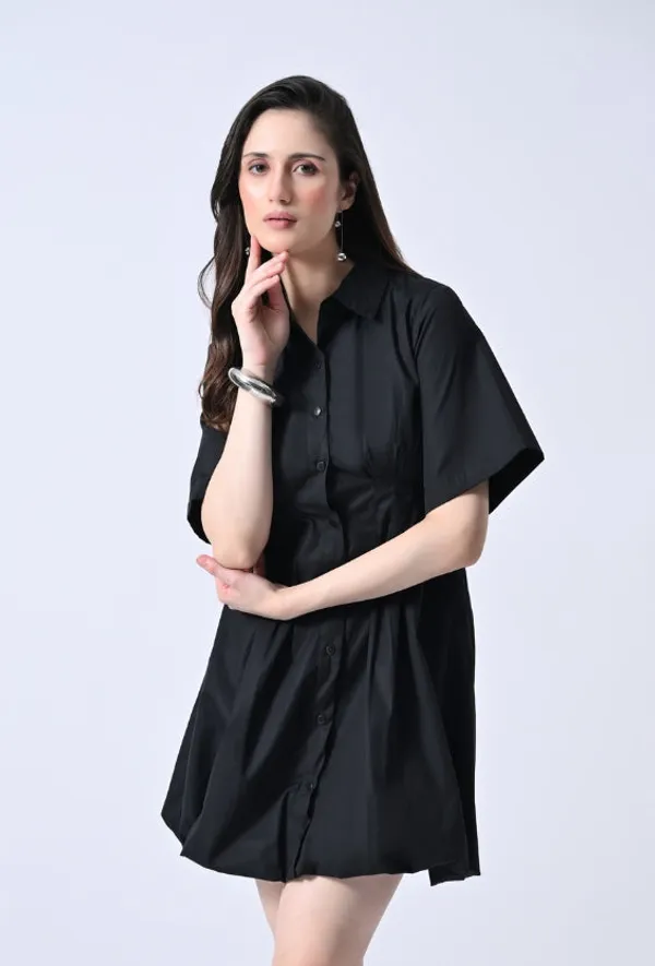 Black_Cotton_Shirt_Dress_For_Women