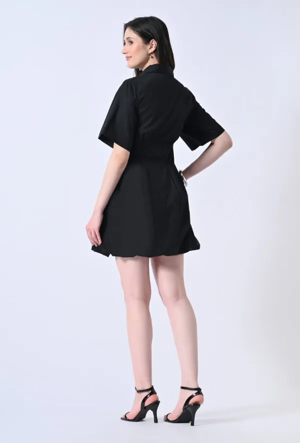 Black_Cotton_Shirt_Dress_For_Women