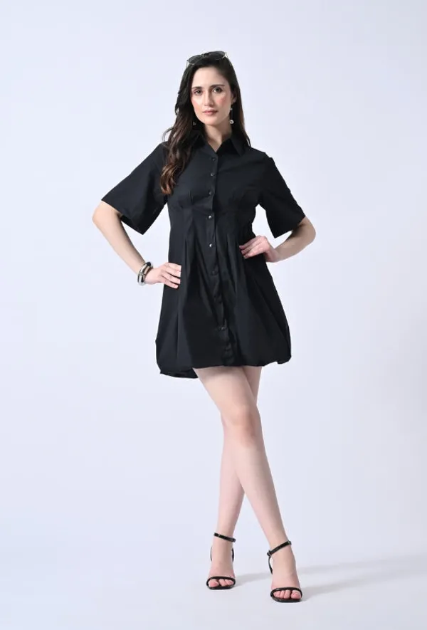 Black_Cotton_Shirt_Dress_For_Women