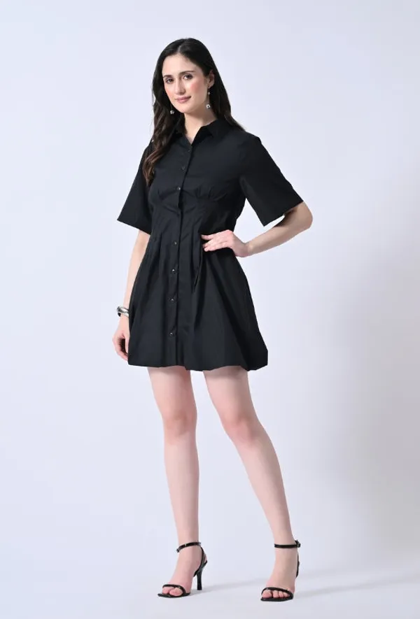 Black_Cotton_Shirt_Dress_For_Women