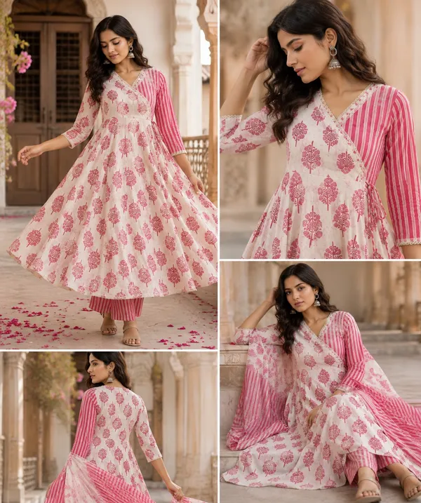 Pink_Printed_Anarkali_Kurta_Set_for_Women