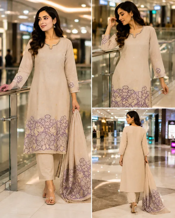 Beige_Embroidered_Straight_Kurta_Set_for_Women