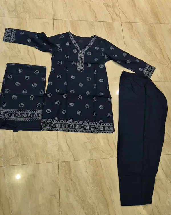 Navy_Printed_Straight_Kurta_Set_For_Women