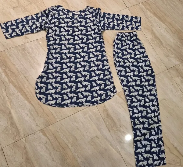 Navy_Blue_Printed_Kurti_Co-Ord_Set_for_Women