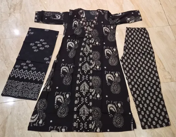 Black_Printed_Straight_Kurta_Pant_Dupatta_Set_For_Women