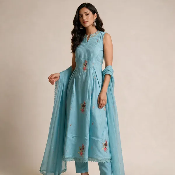 Light_Blue_Mul_Cotton_Embroidered_Anarkali_Suit_Set_For_Women