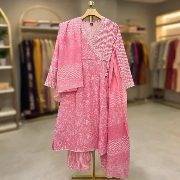 Pink_Mul_Cotton_Flared_Printed_Anarkali_Suit_Set_For_Women