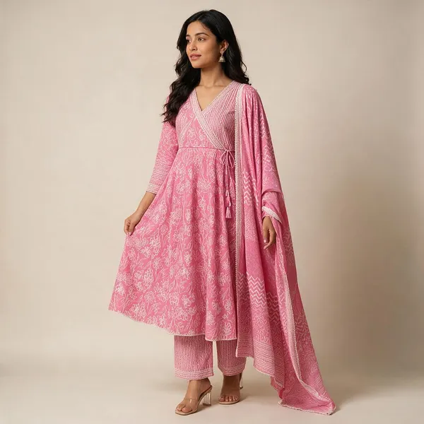 Pink_Mul_Cotton_Flared_Printed_Anarkali_Suit_Set_For_Women