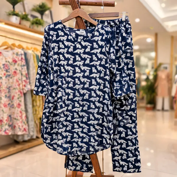 Navy_Blue_Rayon_Relaxed_Printed_Kurti_Co_Ord_Set_For_Women