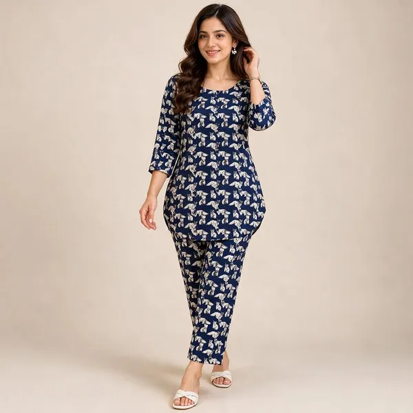 Navy_Blue_Rayon_Relaxed_Printed_Kurti_Co_Ord_Set_For_Women