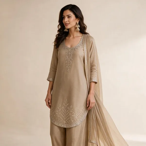 Beige_Silk_Straight_Embroidered_Kurta_Set_For_Women
