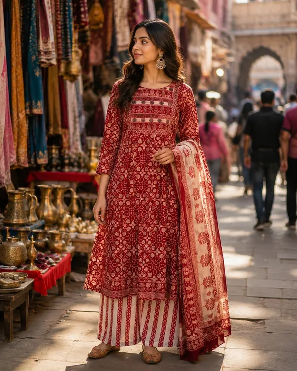 Maroon_Printed_Three_Piece_Kurta_Set_for_Women