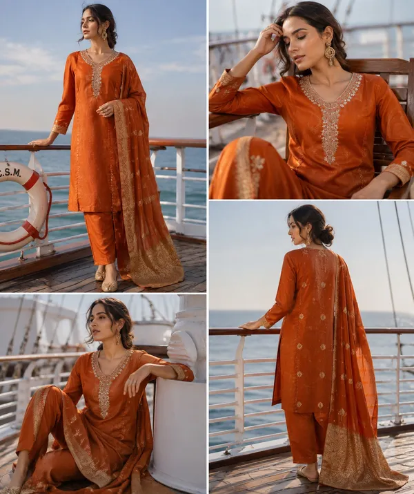 Orange_Embroidered_Straight_Kurta_Set_For_Women