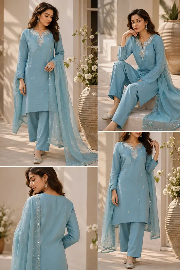 Blue_Embroidered_Straight_Kurta_Set_For_Women