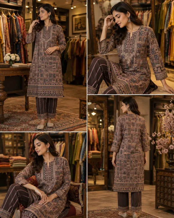 Brown_Printed_Straight_Kurta_Set_for_Women