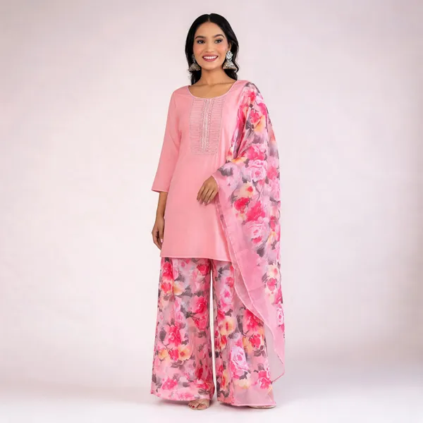 Pink_Rayon_Slub_Silk_Dupatta_Embroidered_Kurta_Set_With_Pant_And_Dupatta_For_Women