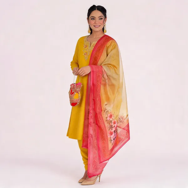 Yellow_Rayon_Tabby_Dupatta_Embroidered_Kurta_Pant_Dupatta_Set_For_Women