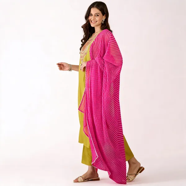 Multicolor_Rayon_Georgette_Dupatta_Embroidered_Kurta_Set_With_Pant_And_Dupatta_For_Women