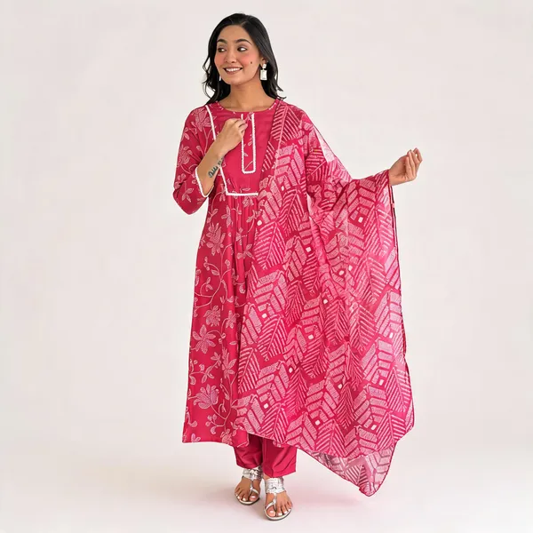 Pink_Rayon_Tabby_Dupatta_Embroidered_Kurti_Pant_Dupatta_Set_For_Women