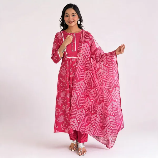 Pink_Rayon_Tabby_Dupatta_Embroidered_Kurti_Pant_Dupatta_Set_For_Women