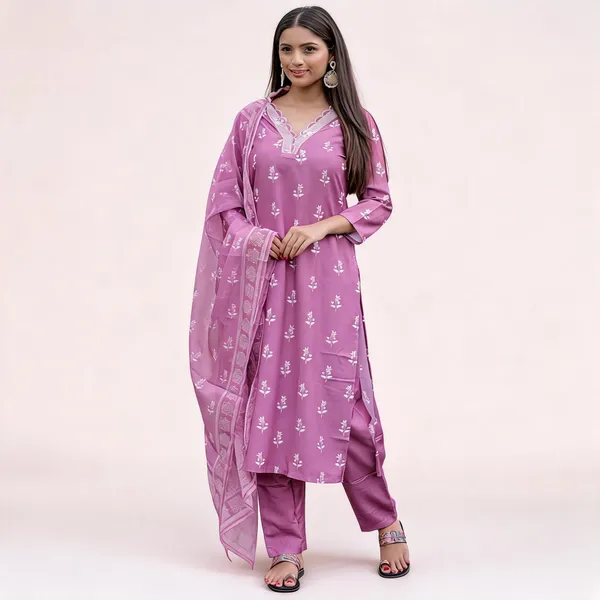 Pink_And_Purple_Rayon_Tabby_Dupatta_Embroidered_Kurti_Pant_Dupatta_Set_For_Women