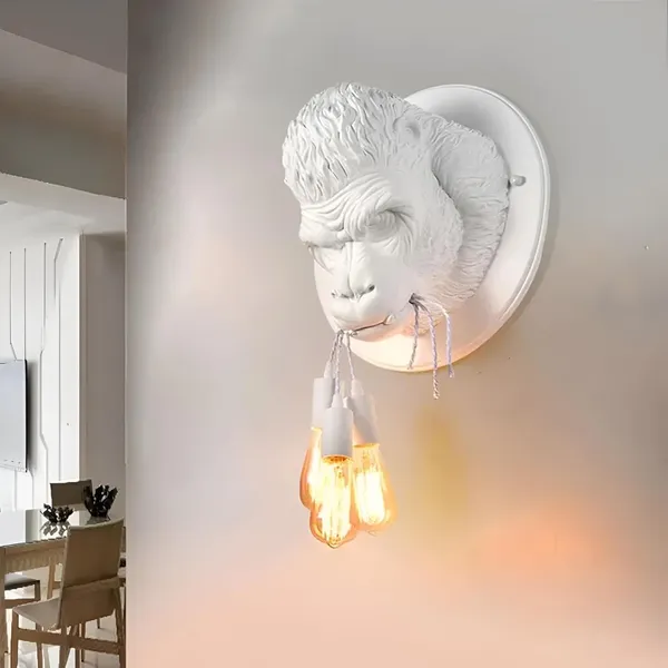 Chimpanzee_Face_Resin_Wall_Lamp