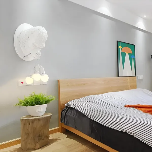 Chimpanzee_Face_Resin_Wall_Lamp