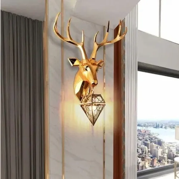 Deer_Head_Wall_Mounted_Sconce_Lamp