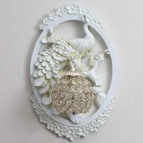 Peacock_Resin_Wall_Mount_Led_Lamp