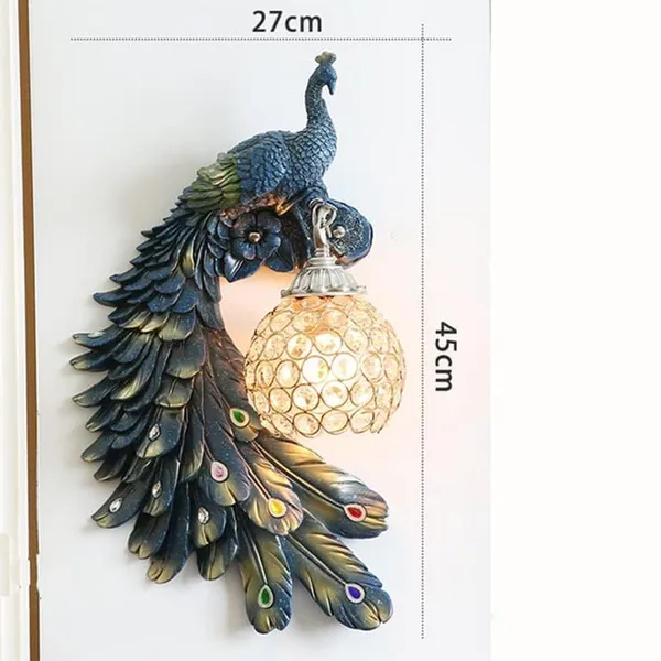 Wall_Mounted_Peacock_Night_Lamp_With_Resin_Material