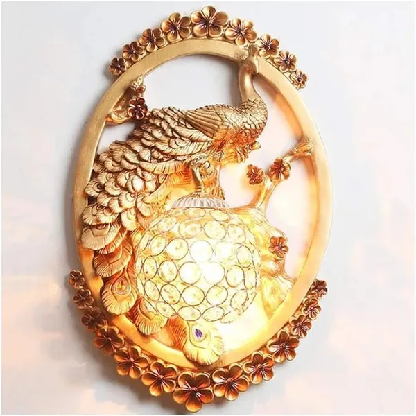 Peacock_Resin_Wall_Mount_Led_Lamp