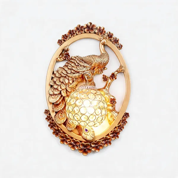 Peacock_Resin_Wall_Mount_Led_Lamp