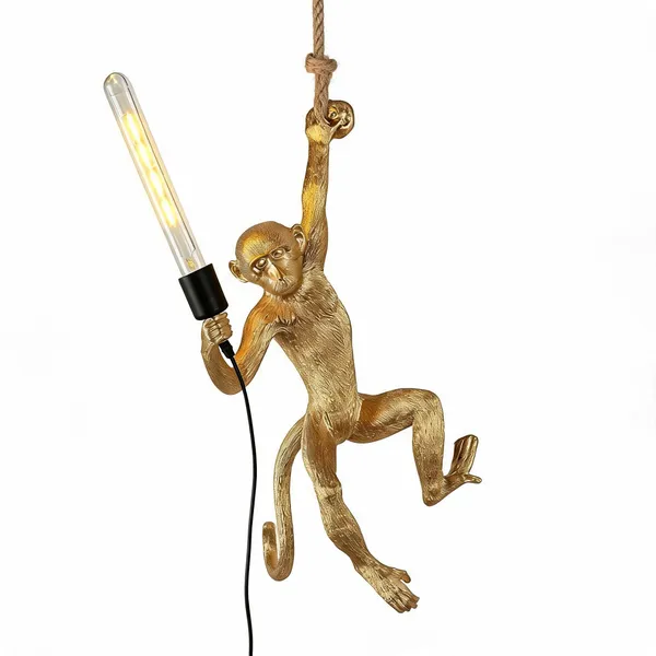Monkey_Resin_Pendant_Light_With_Hemp_Rope