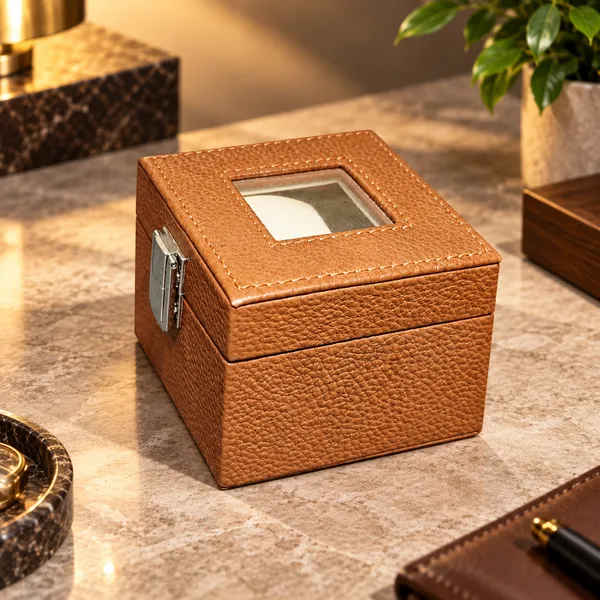 Brown_Leatherette_Single_Watch_Storage_Box