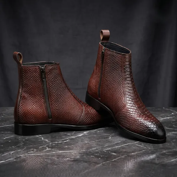 Brown_Leather_Pull-On_Side-Zip_Ankle_Boots_for_Men