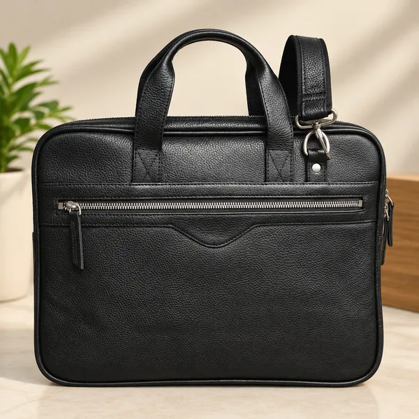 Black_Textured_Laptop_Briefcase_for_Work_And_Travel