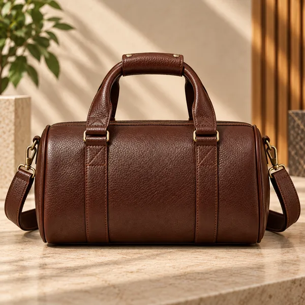 Brown_Textured_Duffle_Bag_for_Men