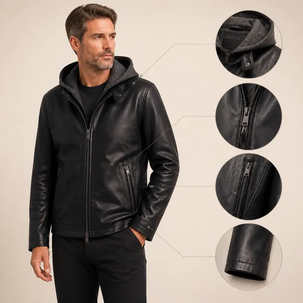 Black_Leather_Look_Hooded_Jacket_for_Men