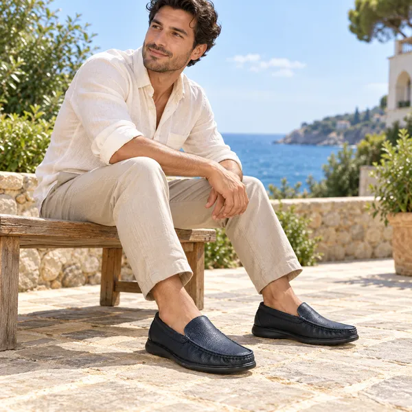 Black_Leather_Moc-Toe_Slip-On_Loafers_For_Men