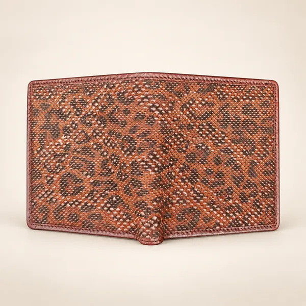Brown_Snake-Pattern_Genuine_Leather_Bifold_Card_Holder_For_Men