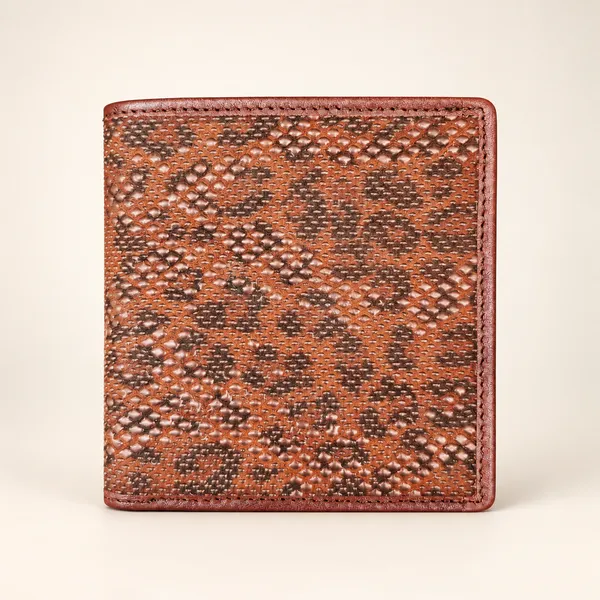 Brown_Snake-Pattern_Genuine_Leather_Bifold_Card_Holder_For_Men