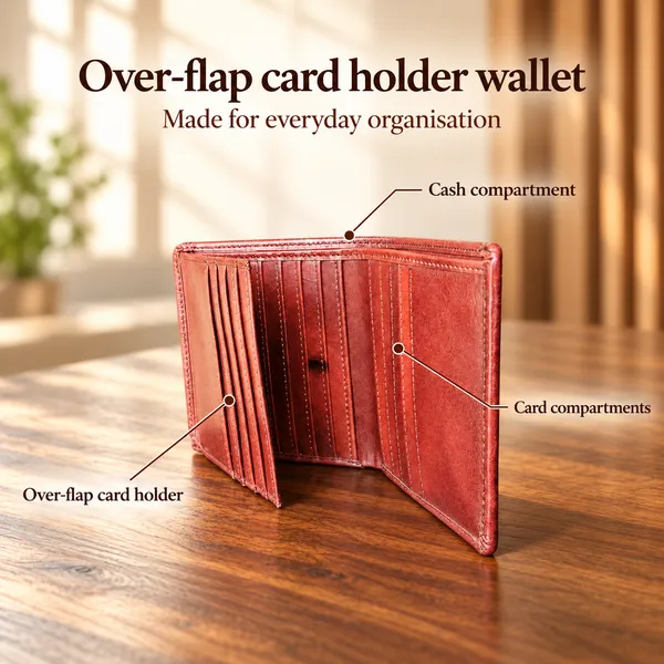 Brown_Snake-Pattern_Over-Flap_Card_Holder_Wallet_For_Men